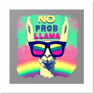 No Probllama Funny Design Posters and Art